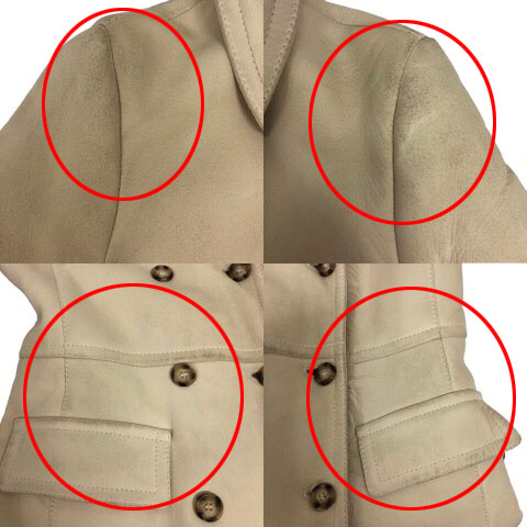 プラダ PRADA コート ムートンコート ファー レザー ダブルボタン