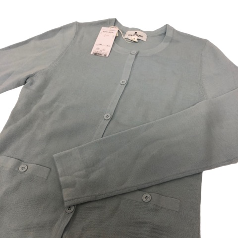 未使用品 クレージュ courreges カーディガン 長袖 クルーネック 無地
