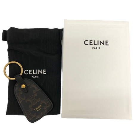 セリーヌ CELINE 美品 キーケース キーホルダー キーリング トリオンフ 