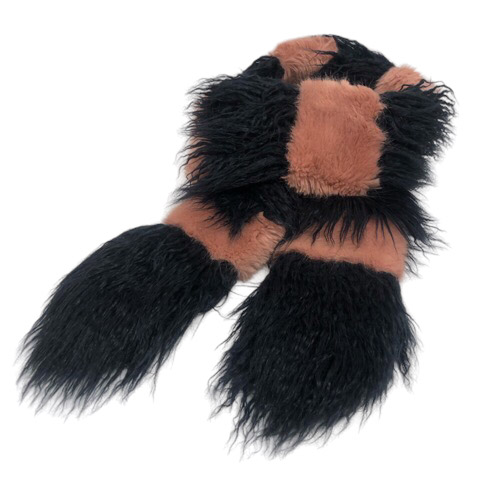 値下げ！Shrimps シュリンプス 恥ずかしかっ ファー クラッチバッグ 