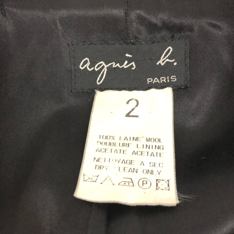 アニエスベー agnes b. ロングコート チェスターコート ウール ダブル