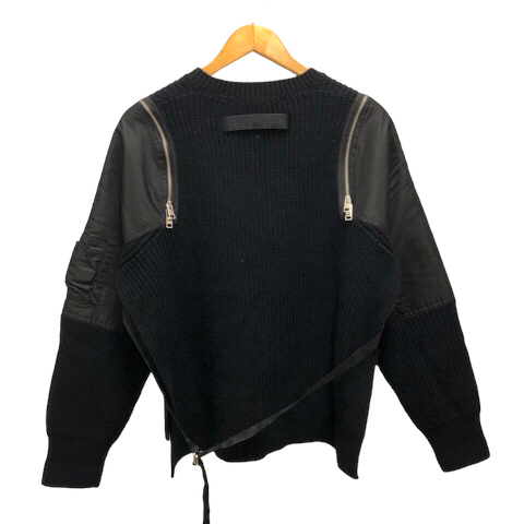 DIESEL 黒 長袖セーター ポケット付き DIESEL 黒 長袖セーター ポケット付き