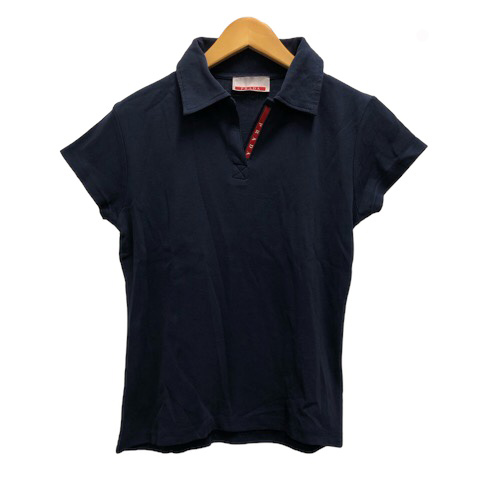 PRADA プラダ　ポロシャツ　レディース　半袖　ネイビー PRADA プラダ ポロシャツ レディース 半袖 ネイビー PRADA プラダ