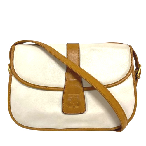 CELINE ショルダーバッグ ホワイト/ベージュ