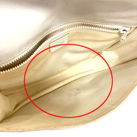 CELINE ショルダーバッグ ホワイト/ベージュ