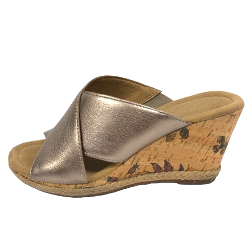 ガボール Gabor サンダル ウェッジソール ジュート コルク メタリック  