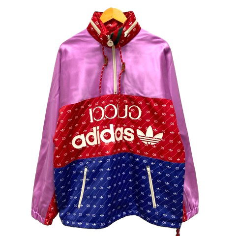 未使用品 グッチ GUCCI ×adidas 691429 Z8A2G アセテートジャケット 