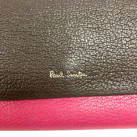 ポールスミス PAUL SMITH 長財布 レザー バイカラー ワン