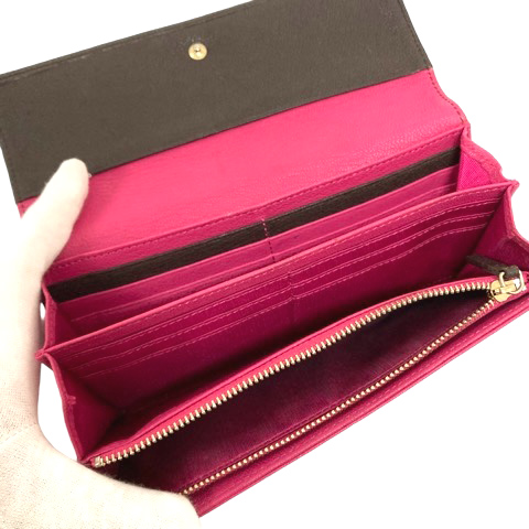 ポールスミス PAUL SMITH 長財布 レザー バイカラー ワンポイント ロゴ