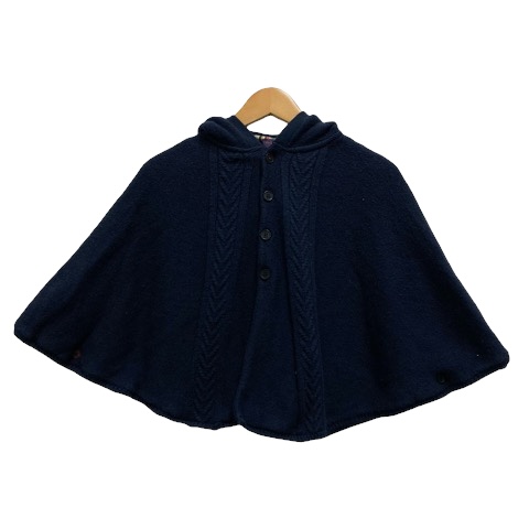 ポールスミス PAUL SMITH ポンチョ ニット フレア フード ウール混 