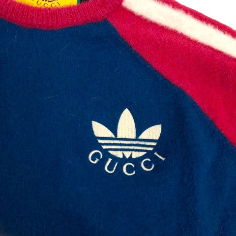 新品GUCCI × adidas ウール ライン ロゴ ブルゾン トラックJKT GUCCI(グッチ) サイズ:S ×adidas アディダス サイドライン
