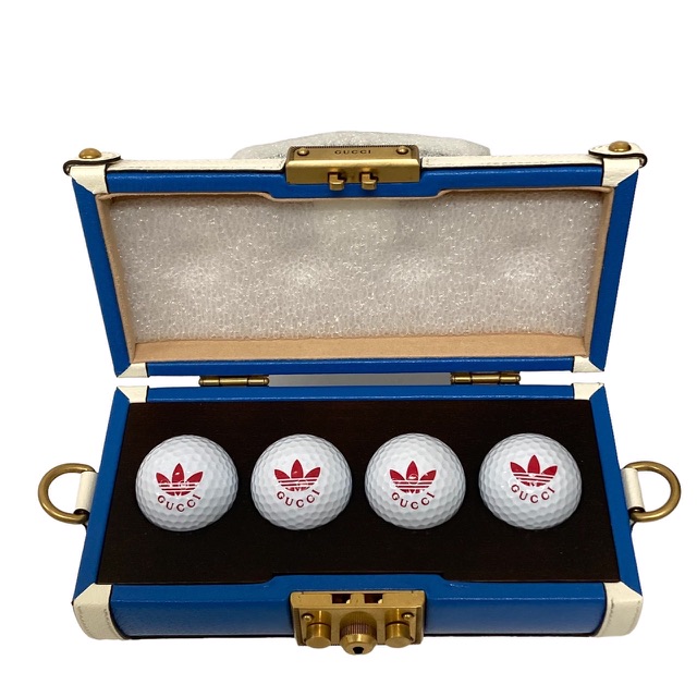 【新品未使用、完品】 Adidas Gucci ゴルフボールケース グリーン 新品未使用 完品】 Adidas Gucci ゴルフボールケース グリーン