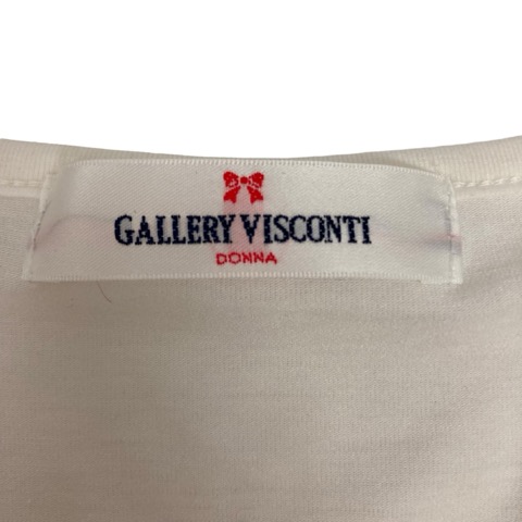 GALLERY VISCONTI カットソー 長袖 無地 フリル ビーズ装飾 白 GALLERY VISCONTI（カットソー(長袖&frasl;七分)）のフリマアイテム一覧