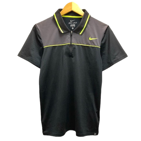 ナイキ NIKE ポロシャツ ハーフジップ ストレッチ DRI-FIT ロゴ