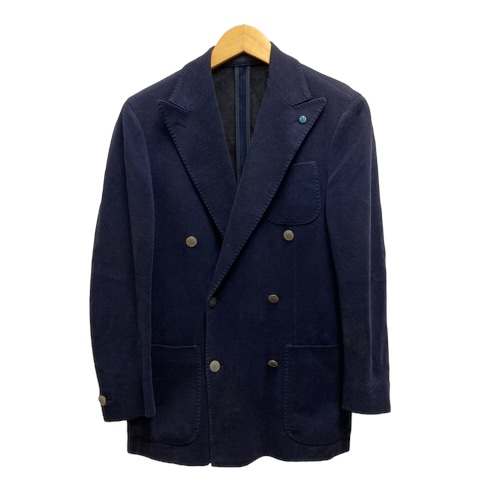 カンタレリ Cantarelli ジャケット ブレザー Vネック 無地 長袖 40 紺  