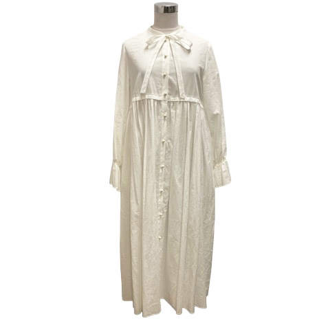 ヨリ yori ワンピース シャツワンピース YR1921-112AT コットン リボン 