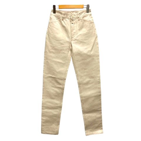 【中古】未使用品 エムエムシックス メゾンマルジェラ MM6 S62LB0078 コーティングパンツ デニム ボタンフライ 36 アイボリー レディース 未使用品 エムエムシックス メゾンマルジェラ MM6 Maison Margiela