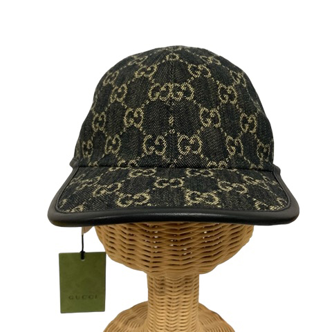 GUCCI帽子 GUCCI グッチ GGキャンバス 6パネルキャップ 帽子 ブラック