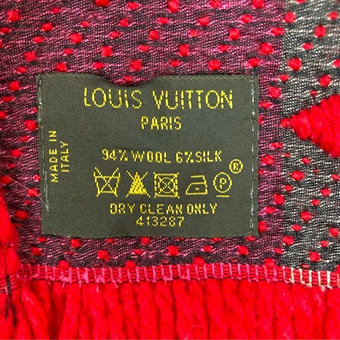 ルイヴィトン LOUIS VUITTON 413287 マフラー エシャルプ ロゴマニア