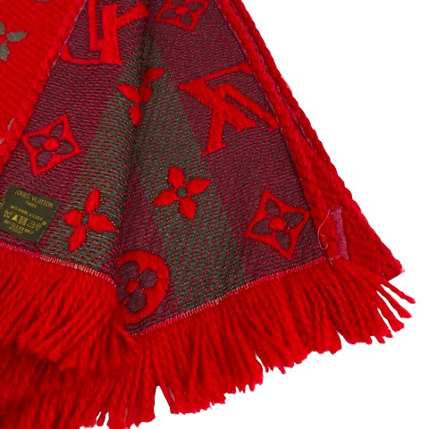 ルイヴィトン LOUIS VUITTON 413287 マフラー エシャルプ ロゴマニア