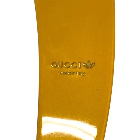 GUCCI アディダスグッチ　カチューシャ　イエロー 未使用品 グッチ GUCCI ×アディダス adidas カチューシャ ヘア