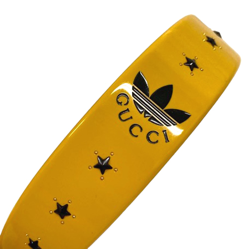 グッチ アディダス コラボ ヘッドバンド カチューシャ ヘアバンド 星 黄 未使用品 グッチ GUCCI ×アディダス adidas カチューシャ ヘア