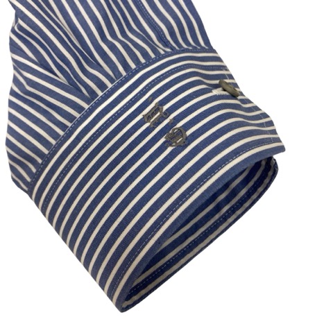 チェスターバリー CHESTER BARRIE シャツ 長袖 レギュラーカラー ストライプ コットン混 青 ブルー 白 ホワイト メンズ 020-902407140007 | ベクトルパーク 超希少Chester Barrieチェスターバリー ハウンドトゥーススーツ38L