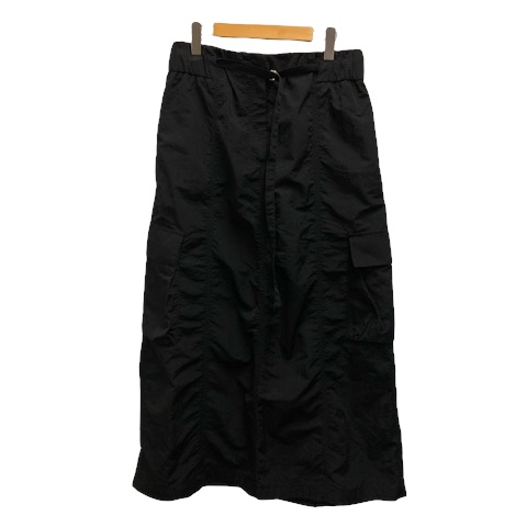 ZARA ロングウールブレンドスカート limited edition XS 黒 フレア サッシュベルト スカート ZW COLLECTION - ブラック