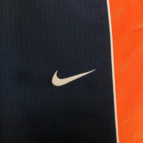 NIKE  パンツ　ネイビー×オレンジ　Sサイズ NIKE スイムパンツ ネイビー オレンジ スポーツ｜Yahoo!フリマ