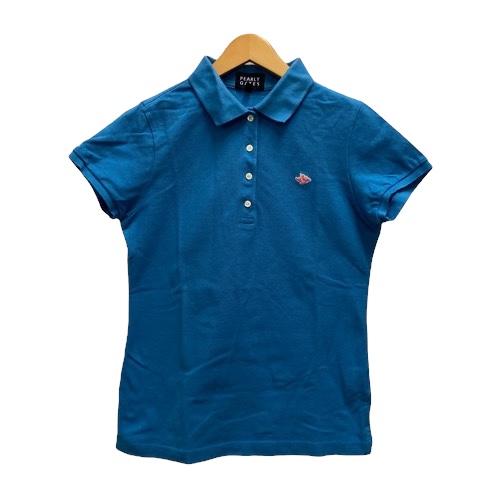 新品 パーリーゲイツ 半袖シャツ 背面ロゴ ブルー Mサイズ（4） PEARLY GATES パーリーゲイツ 半袖ポロシャツ ネイビー系 4 ゴルフ