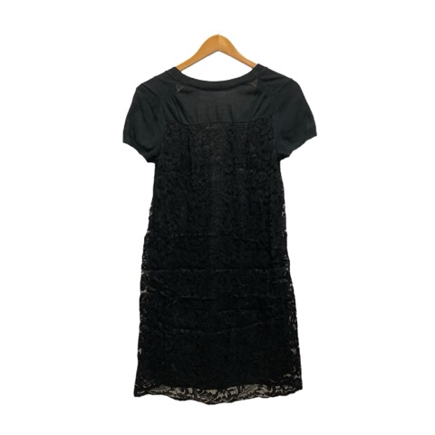 サカイラック sacai luck チュニック 半袖 ボーダー 花柄 ネイビー