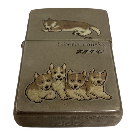 ジッポー ZIPPO 1995年製 オイルライター シベリアンハスキー