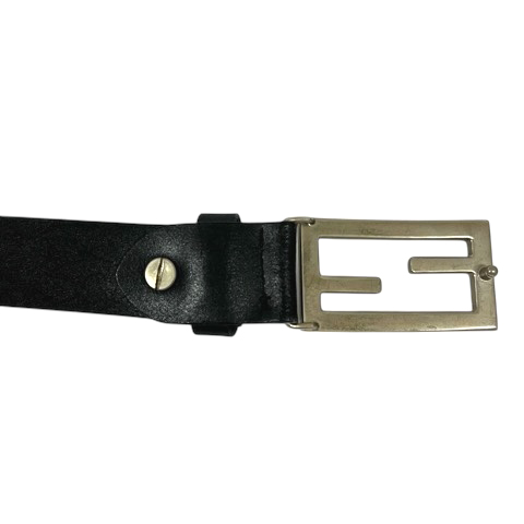 フェンディ FENDI ベルト ズッカ ロゴバックル レザー 無地 110/125 黒