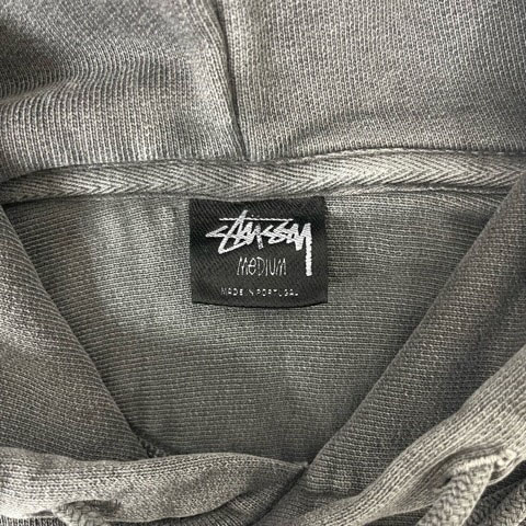 ステューシー STUSSY パーカー 長袖 フード バックプリント コットン