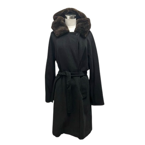 マックスマーラ MAX MARA コート ウール混 カシミヤ混 フード ファー