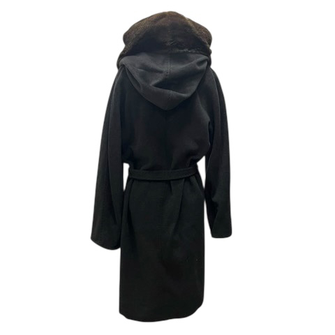 マックスマーラ MAX MARA コート ウール混 カシミヤ混 フード ファー