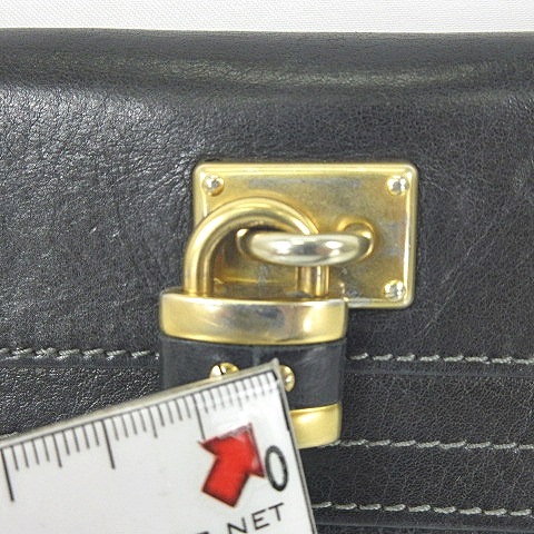 クロエ CHLOE パディントン 長財布 二つ折り 鍵付き レザー 革 黒