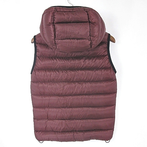 【モンクレール】バルトロメ ダウンベスト ブラウン　フード　ロゴワッペン　0 モンクレール】バルトロメ ダウンベスト ブラウン フード ロゴワッペン 0