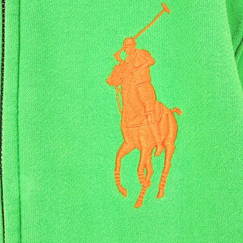 POLO Ralph Lauren ジップパーカー ポニー刺繍 M相当 グリーン ポロ バイ ラルフローレン Polo by Ralph Lauren パーカー