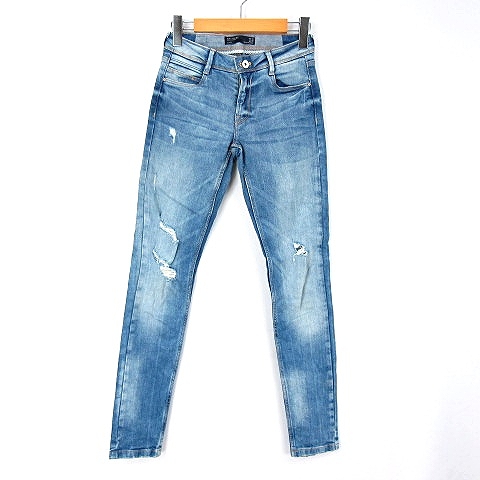 ザラ Zara デニム パンツ ジーンズ スキニー ダメージ加工 ストレッチ ブルー 00 S 1901 レディース 022 ベクトルパーク ザラ Zara デニム パンツ ジーンズ スキニー ダメージ加工 ストレッチ ブルー 00 S 1901 レディース 022 ベクトルパーク