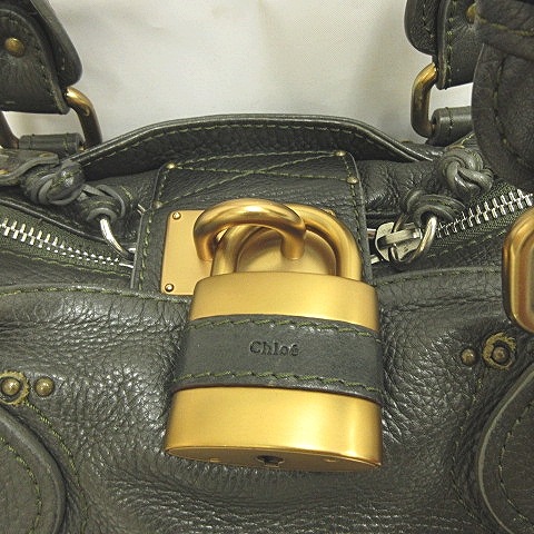 クロエ CHLOE パディントン ハンド バッグ ショルダー レザー 南京錠 