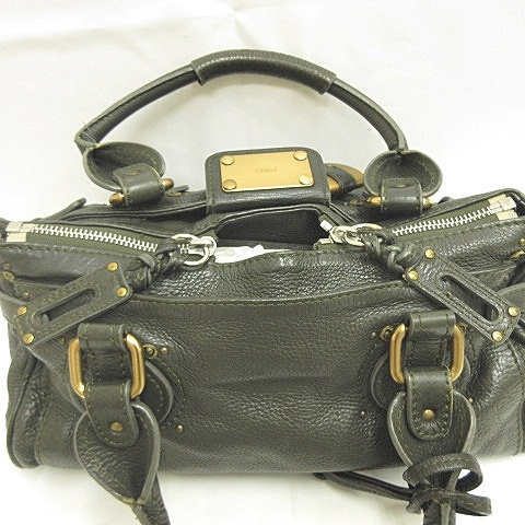 Chloe クロエ パディントン ハンドバッグ 緑 グリーン 南京錠