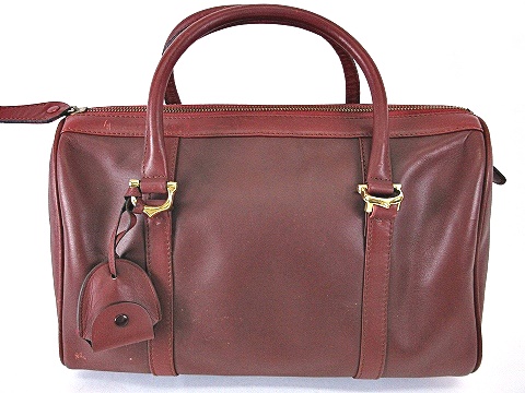 カルティエ Cartier マストライン ボストン バッグ ハンド バッグ レザー ボルドー 赤系 Yk メンズ レディース ユニセックス 022 ベクトルパーク