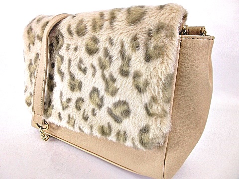 グレイル Grl ポシェット ショルダー バッグ チェーン フェイクレザー フェイクファー レオパード ヒョウ柄 豹柄 ベージュ系 Yk レディース 022 ベクトルパーク