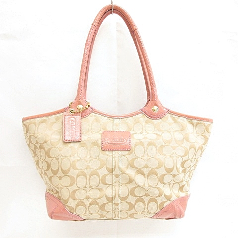コーチ COACH 12564 トート バッグ シグネチャー バイカラー ピンク