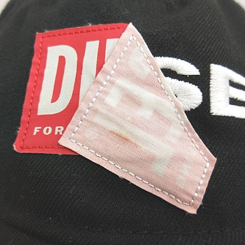 ディーゼル DIESEL キャップ 帽子 ロゴ 刺繍 ブラック 黒 S