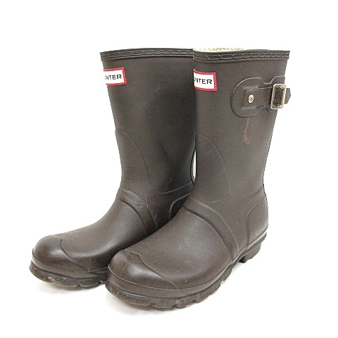 【美品】HUNTER ハンター　サイドゴア　レインブーツ ブラウン HUNTER（ハンター）の「HUNTER/ハンター WOMENS ORIGINAL