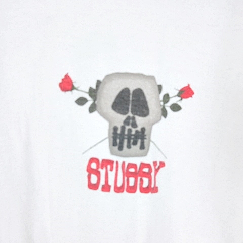 ステューシー STUSSY Tシャツ カットソー 長袖 ドクロ スカル 薔薇 