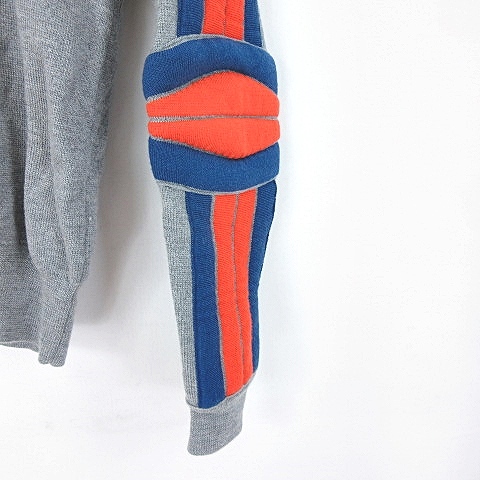 マークバイマークジェイコブス Marc By Marc Jacobs ニット セーター 長袖 Xs グレー 橙 オレンジ 青 ブルー Ky メンズ 022 ベクトルパーク