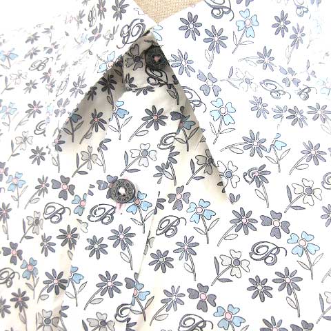 バーバリーブラックレーベル BURBERRY BLACK LABEL シャツ 長袖 花柄